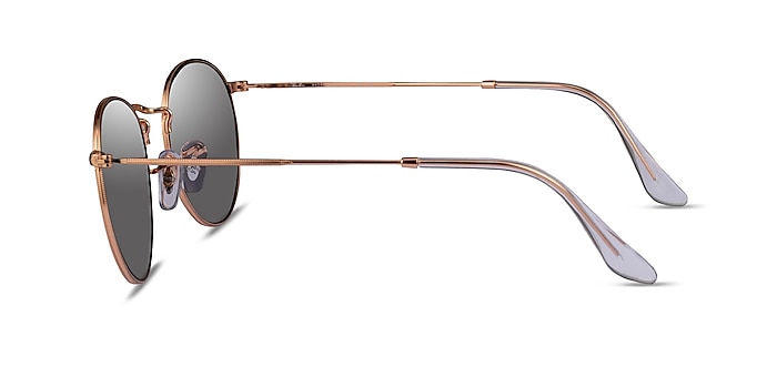 Ray-Ban RB3447 Round Rose Gold Metal Sunglass Frames from EyeBuyDirect