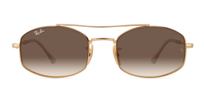 Ray-Ban RB3719 Gold Metal Sunglass Frames from EyeBuyDirect