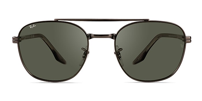 Ray-Ban RB3688 - Aviator Dark Gunmetal Frame Prescription Sunglasses ...