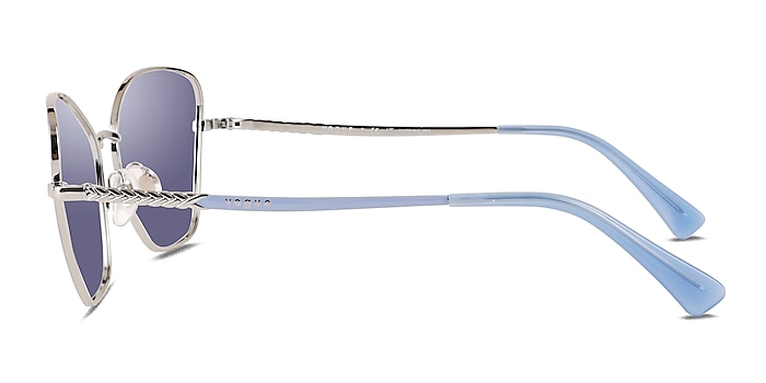 Vogue Eyewear VO4197S Blue Silver Metal Sunglass Frames from EyeBuyDirect