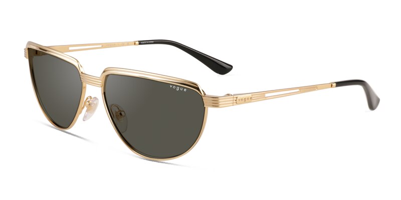 Vogue Eyewear VO4235S - Geometric Gold Frame Prescription Sunglasses ...