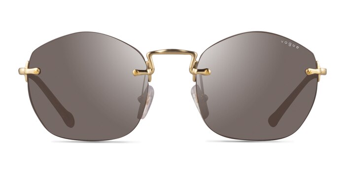 Vogue Eyewear VO4216S Brushed Gold Metal Sunglass Frames from EyeBuyDirect