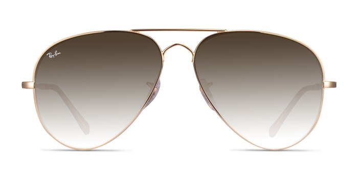 Ray-Ban RB3825 Light Gold Metal Sunglass Frames from EyeBuyDirect