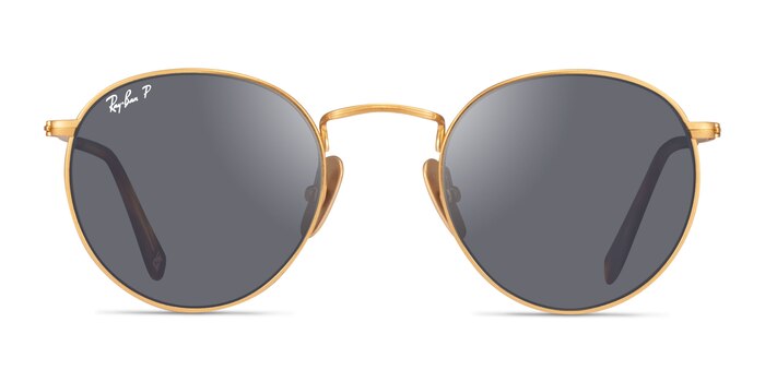 Ray-Ban RB8247 Matte Gold Titanium Sunglass Frames from EyeBuyDirect