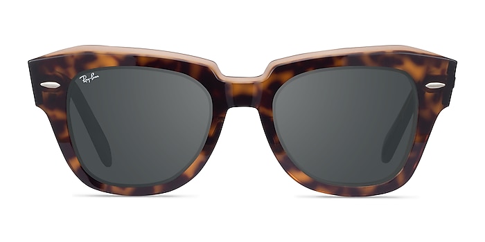 Ray-Ban State Street Havana On Transparent Brown Acetate Sunglass Frames from EyeBuyDirect
