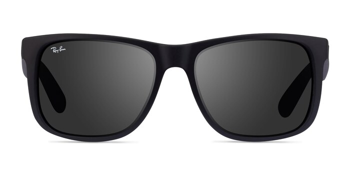 Ray-Ban Justin Matte Black Plastic Sunglass Frames from EyeBuyDirect