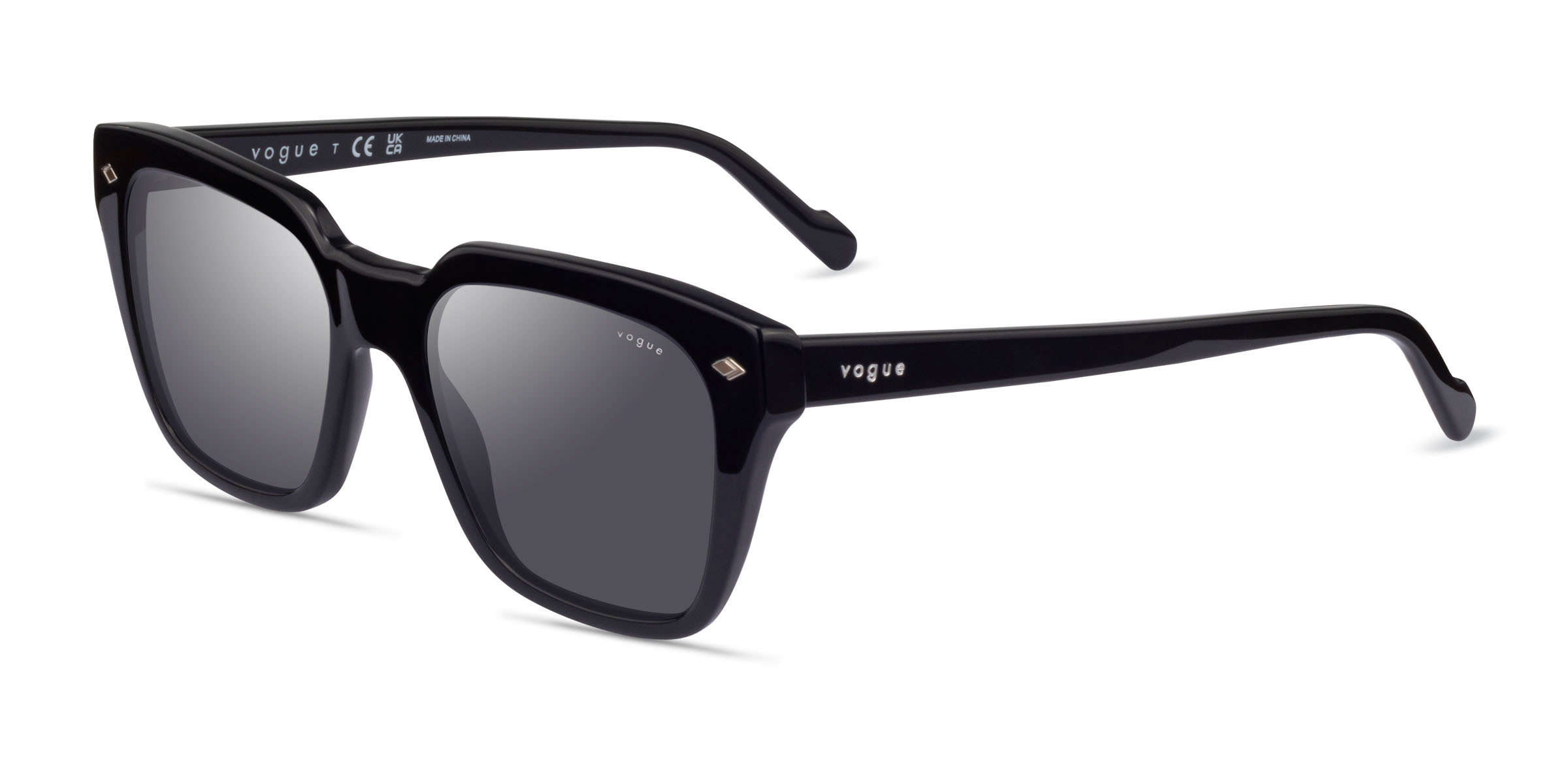 Vogue Eyewear VO5380S Square Black Frame Prescription Sunglasses