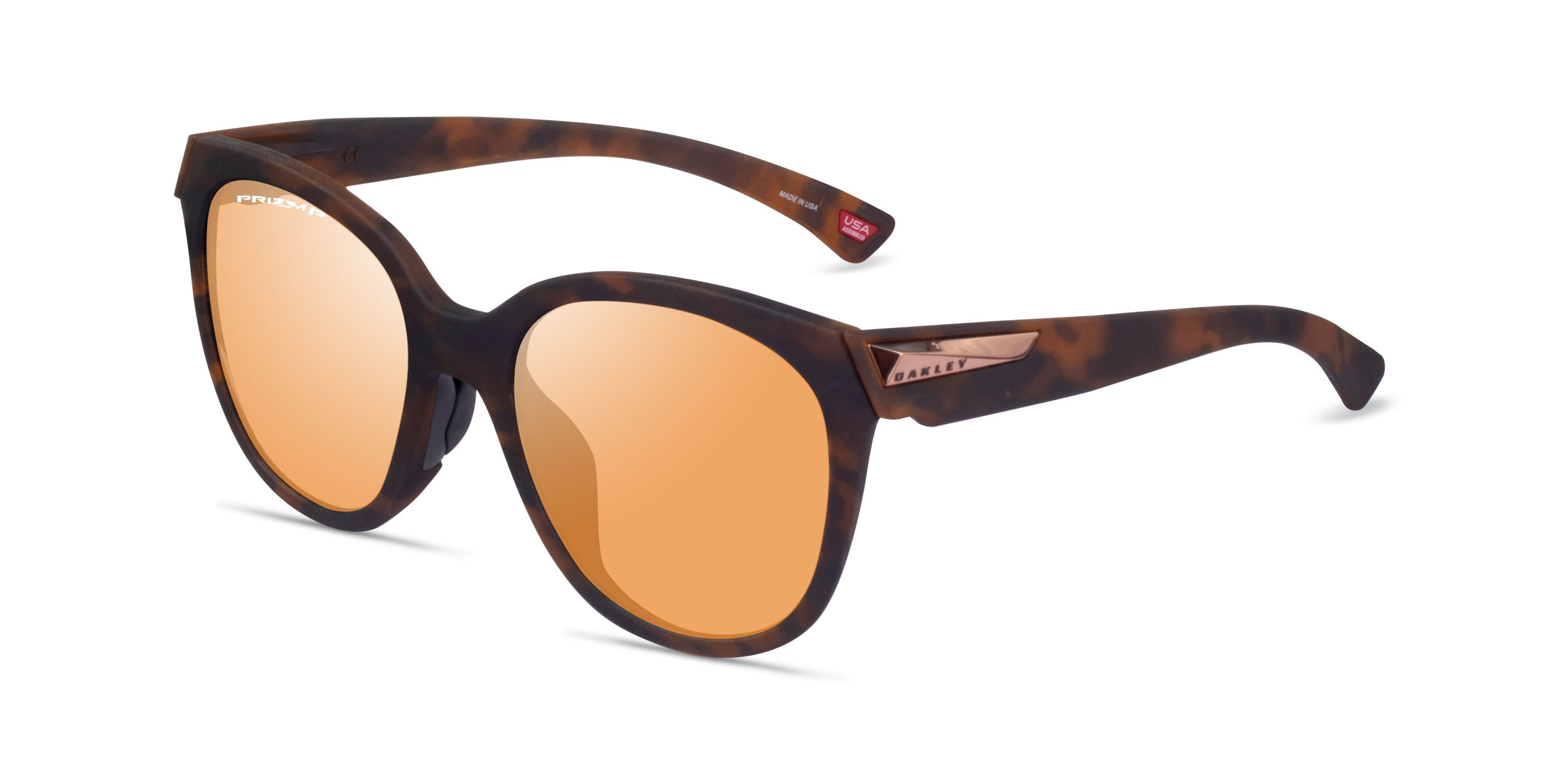 Oakley OO9433 Round Matte Brown Tortoise Frame Sunglasses For Women