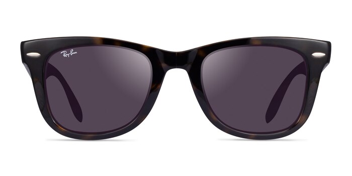 Ray-Ban RB4105 - Square Light Tortoise Frame Prescription Sunglasses ...