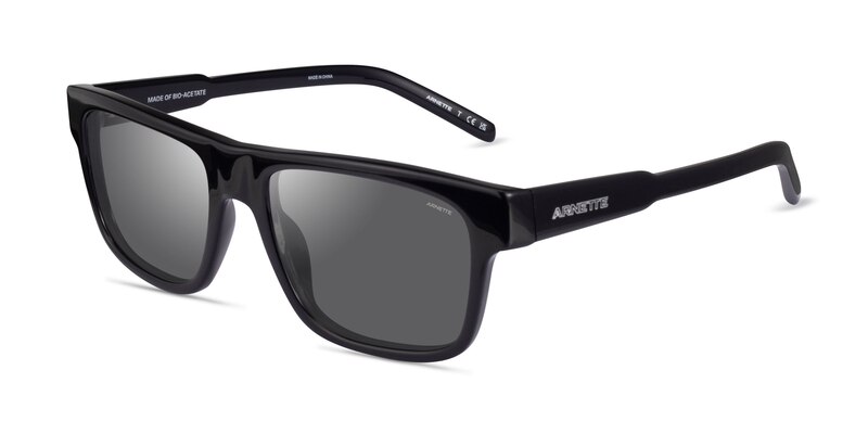 ARNETTE Black Cat - Square Black Frame Prescription Sunglasses ...