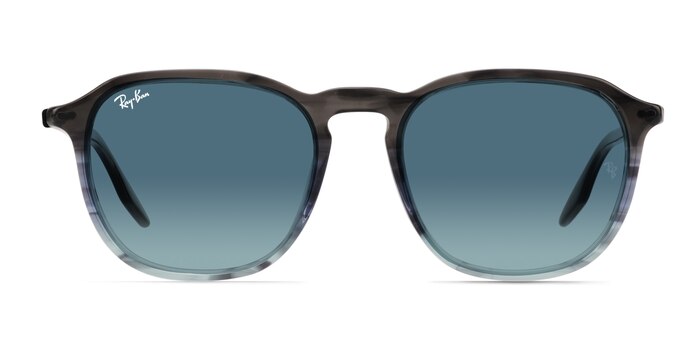 Ray-Ban RB2203 Striped Gray Blue Acetate Sunglass Frames from EyeBuyDirect