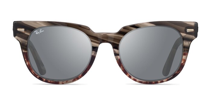 Ray-Ban RB2168 Meteor Gray Brown Striped Acetate Sunglass Frames from EyeBuyDirect
