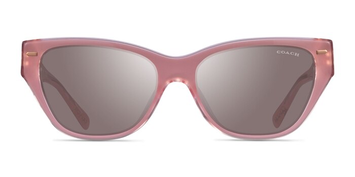Coach HC8370U Ch570 Transparent Pink Acetate Sunglass Frames from EyeBuyDirect