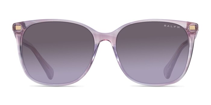 Ralph RA5293 Shiny Striped Purple Acetate Sunglass Frames from EyeBuyDirect