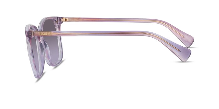 Ralph RA5293 Shiny Striped Purple Acetate Sunglass Frames from EyeBuyDirect