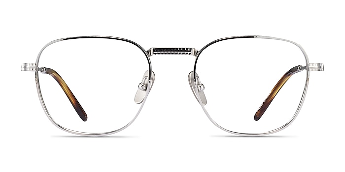 Ray-Ban RB8258V Frank Silver Titanium Eyeglass Frames from EyeBuyDirect
