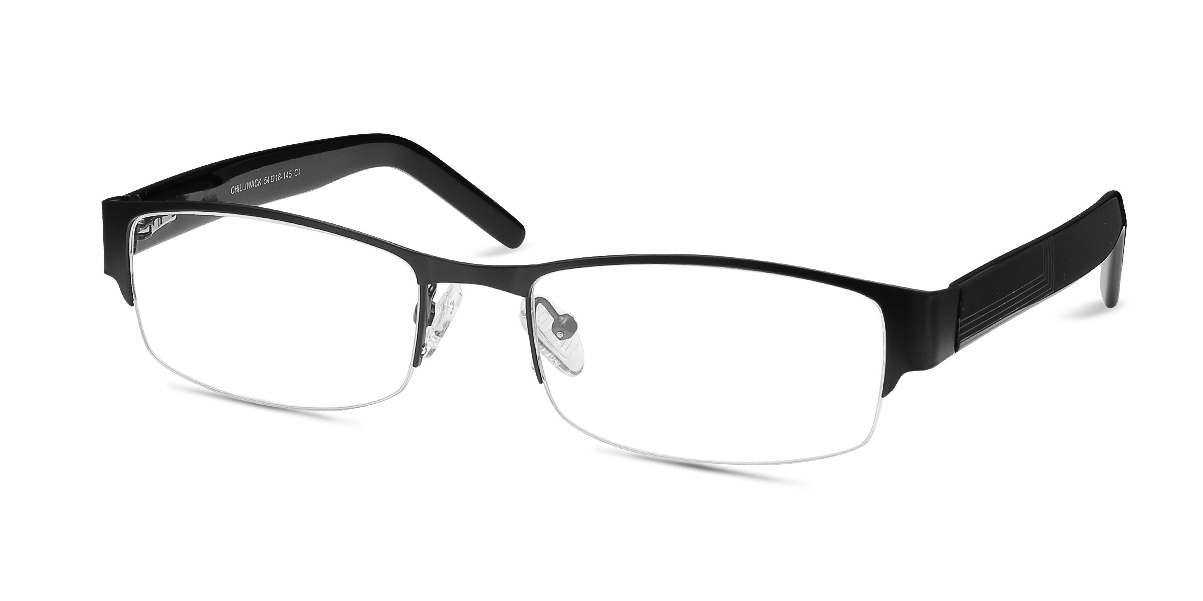 Chilliwack Rectangle Black Semi Rimless Eyeglasses Eyebuydirect Canada 