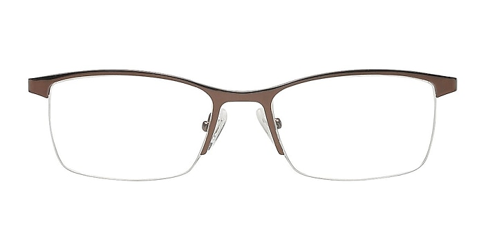 Polyarny Brown Metal Eyeglass Frames from EyeBuyDirect