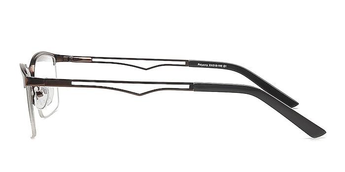 Polyarny Brown Metal Eyeglass Frames from EyeBuyDirect