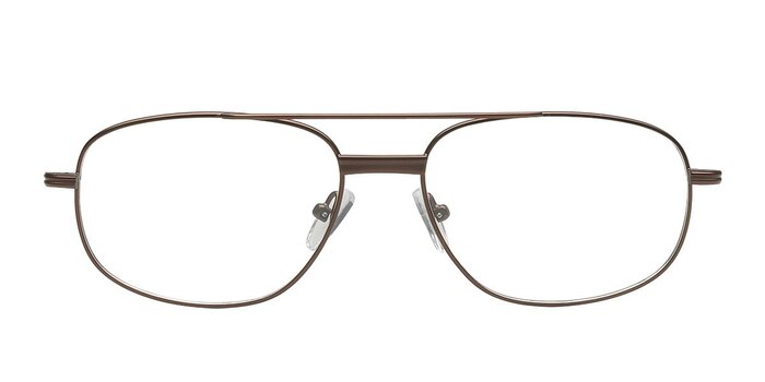 Elektrougli Brun Métal Montures de lunettes de vue d'EyeBuyDirect