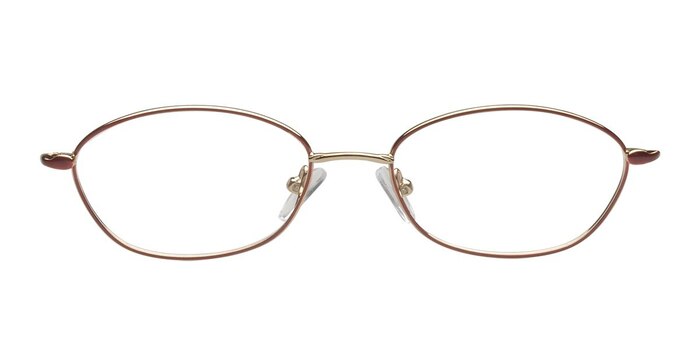 Gulkevichi Burgundy/Silver Métal Montures de lunettes de vue d'EyeBuyDirect