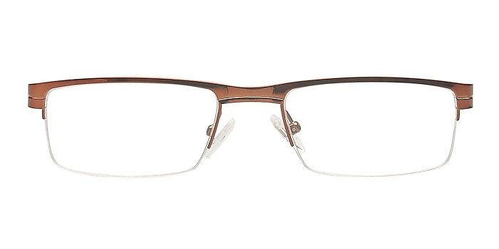 Fominsk Brown Metal Eyeglass Frames from EyeBuyDirect