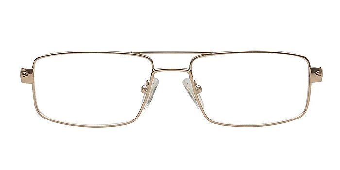 Oblist Golden Metal Eyeglass Frames from EyeBuyDirect