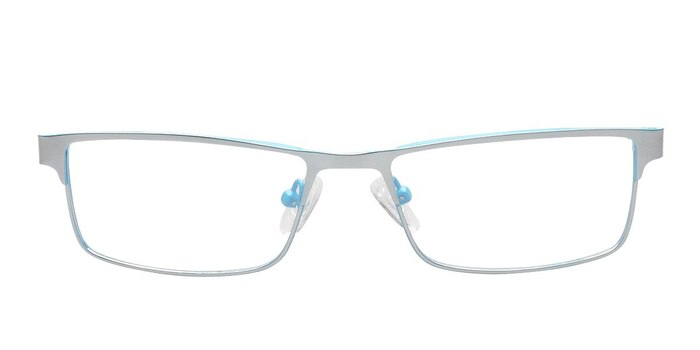 Molokini Silver/Blue Metal Eyeglass Frames from EyeBuyDirect