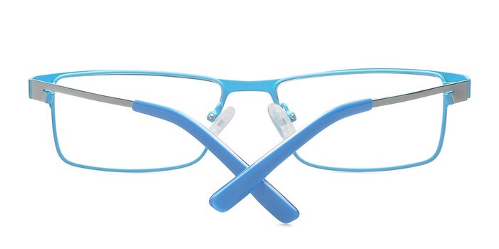 Silver/Blue Molokini -  Colorful Metal Eyeglasses