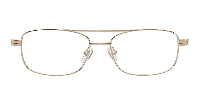 Quincy Golden Metal Eyeglass Frames from EyeBuyDirect