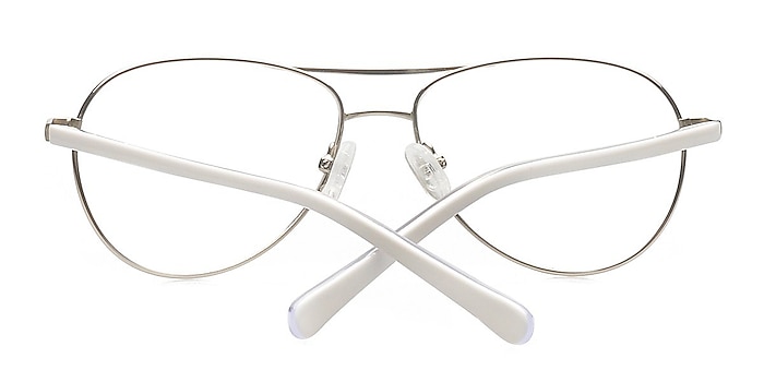White/Silver Danni -  Metal Eyeglasses