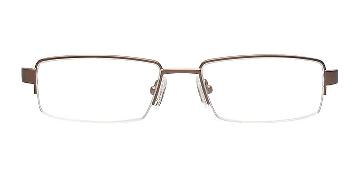Aarav Brown Metal Eyeglass Frames from EyeBuyDirect