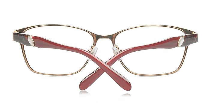 Burgundy Adrianna -  Metal Eyeglasses