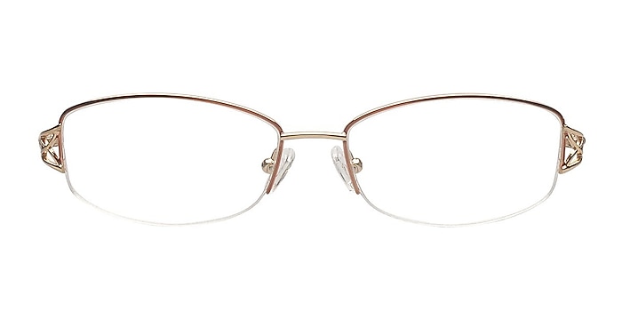 Aisha Brown Metal Eyeglass Frames from EyeBuyDirect