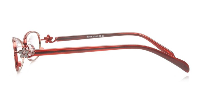 Bellvue Burgundy Métal Montures de lunettes de vue d'EyeBuyDirect