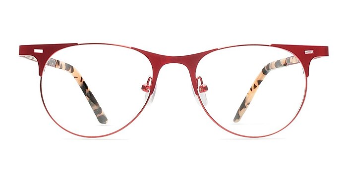 Amy Red Metal Eyeglass Frames from EyeBuyDirect