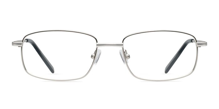 Bryce Silver Metal Eyeglass Frames from EyeBuyDirect