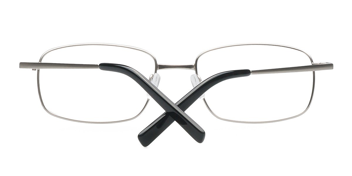 Bryce Rectangle Silver Full Rim Eyeglasses | Eyebuydirect