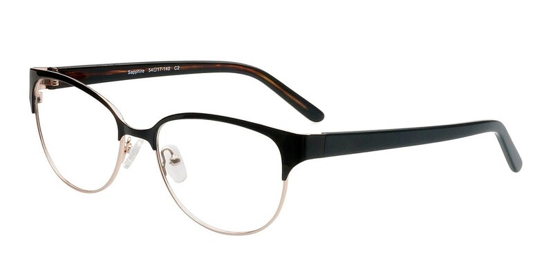 Lunettes EBM Design 3369 - Monture Ovale Bariolé Noir - Acétate - Neuf Sans étiquette