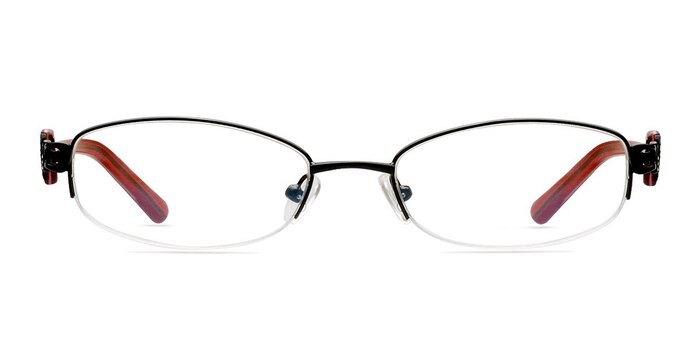 Como Noir Métal Montures de lunettes de vue d'EyeBuyDirect