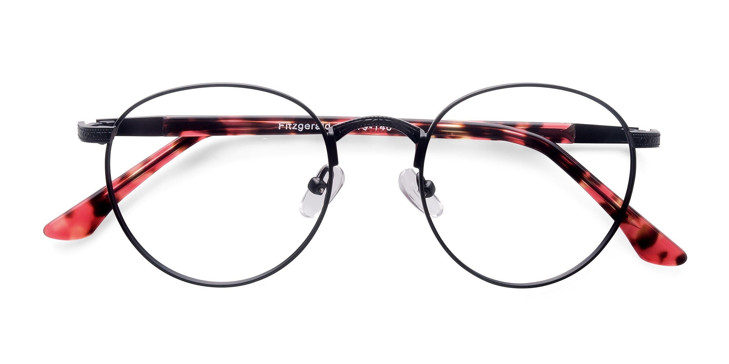 Fitzgerald Round Black Full Rim Eyeglasses | Eyebuydirect Canada