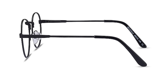 Belleville Matte Black  Metal Eyeglass Frames from EyeBuyDirect