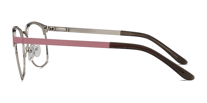 Dancer Pink/Silver Métal Montures de lunettes de vue d'EyeBuyDirect