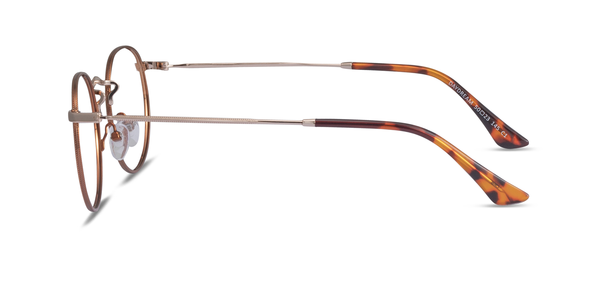 Daydream Round Brown Golden Full Rim Eyeglasses Eyebuydirect