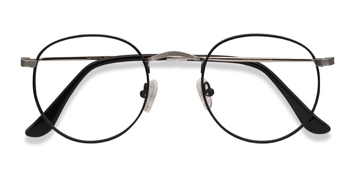 Black Silver Daydream -  Lightweight Metal Eyeglasses