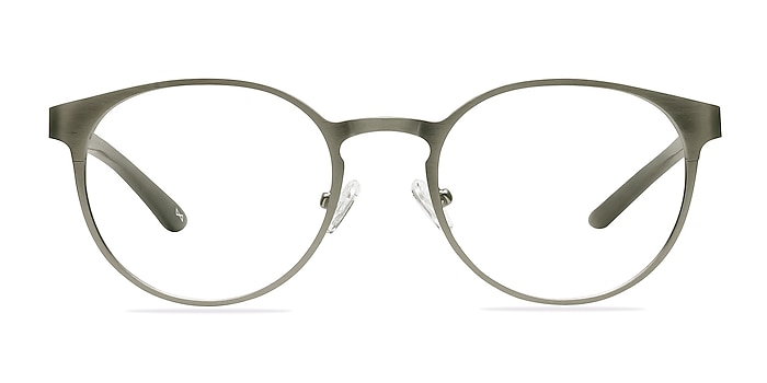 Outline Matte Silver/Wood Wood-texture Eyeglass Frames from EyeBuyDirect
