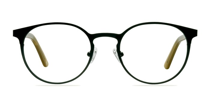 Outline Black Steel/Acetate Acetate-metal Montures de lunettes de vue d'EyeBuyDirect