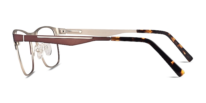 Bethnal Green Brown Metal Eyeglass Frames from EyeBuyDirect