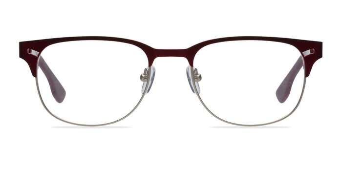 Merrion Burgundy Métal Montures de lunettes de vue d'EyeBuyDirect