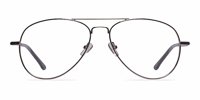 Nantes Argenté Métal Montures de lunettes de vue d'EyeBuyDirect